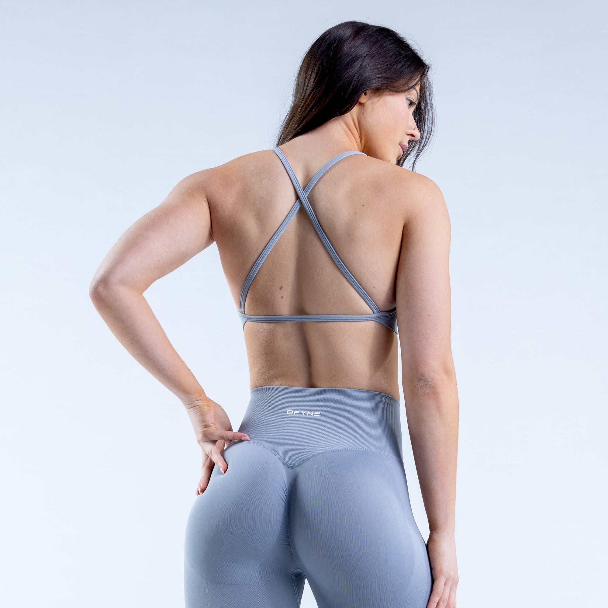 Dynamic High Neck Backless Sports Bra - Image 2